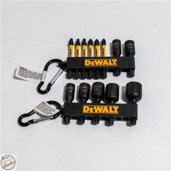 2PKS OF DEWALT IMPACT NUT DRIVER+SCREWDRIVER BITS