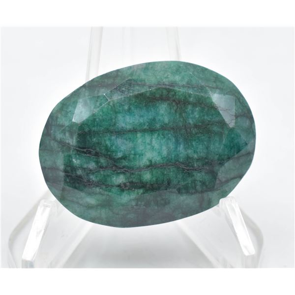#310-NATURAL GREEN EMERALD GEMSTONE 159.0CT