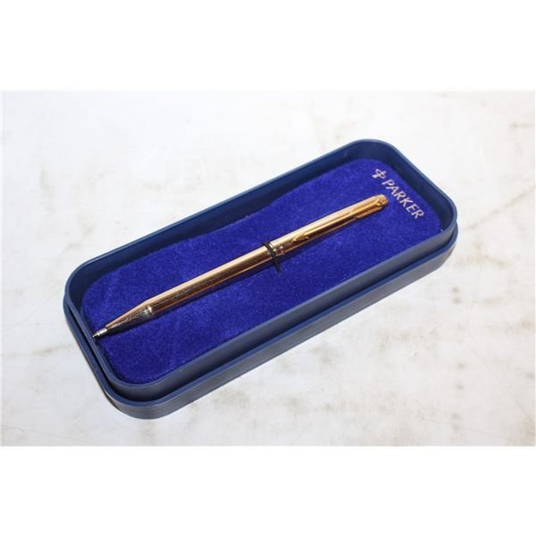 VINTAGE PARKER GOLD PEN IN CASE- MADE IN CANADA