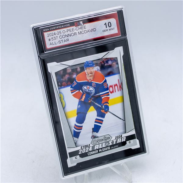 OILERS' CONNOR MCDAVID GRADED 10 ALL-STAR CARD