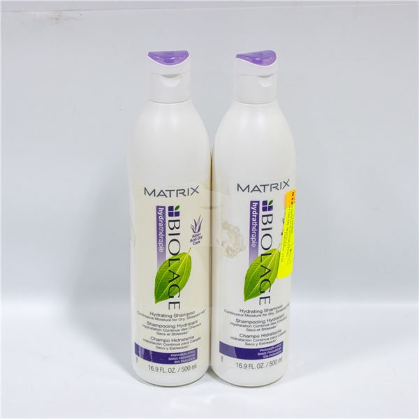 2 MATRIX BIOLAGE HYDRATING SHAMPOO 500 ML BOTTLES