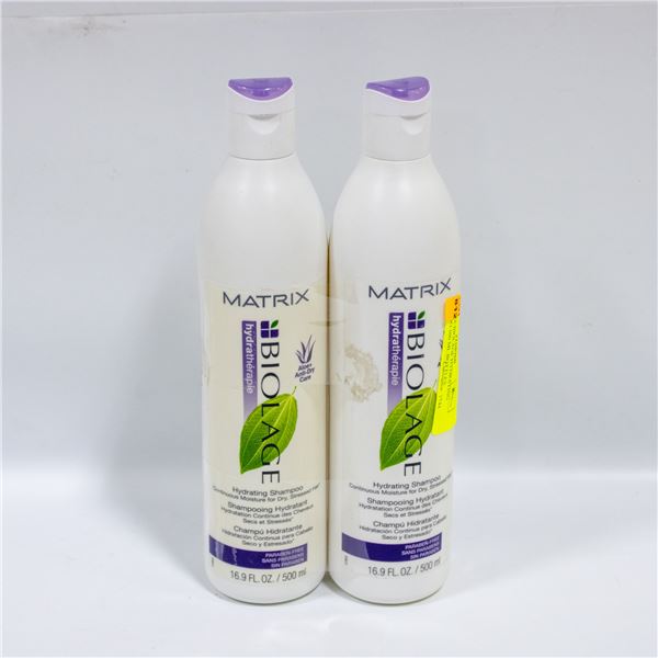 2 MATRIX BIOLAGE HYDRATING SHAMPOO 500 ML BOTTLES