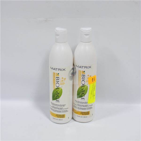 2 MATRIX BIOLAGE SMOOTHING SHAMPOO 500 ML BOTTLES
