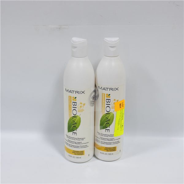 2 MATRIX BIOLAGE SMOOTHING SHAMPOO 500 ML BOTTLES