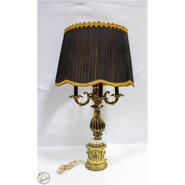 VINTAGE CANDLESTICK BRASS STYLE LAMP