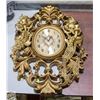 Image 1 : VINTAGE GOLD GILTED ORNATE CLOCK WITH CHAINED
