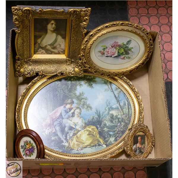 LOT OF VINTAGE PRINTS IN ORNATE FRAMES
