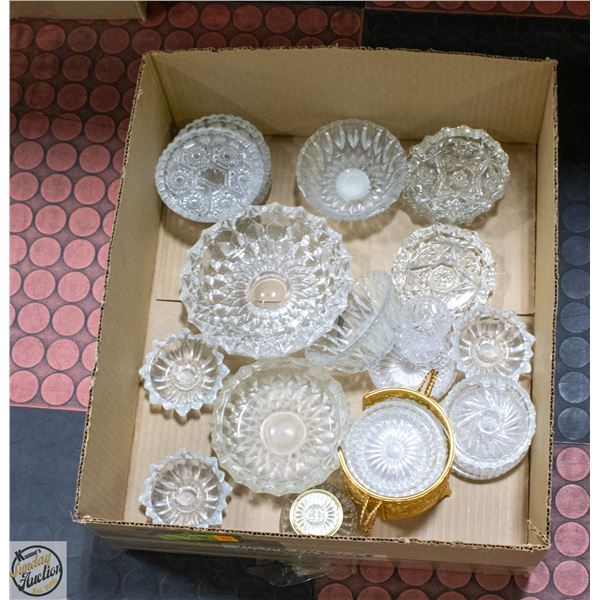 LOT OF VARIOUS CRYSTAL DISHES
