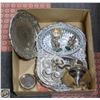 Image 1 : LOT OF VARIOUS E.P SILVER DISHES WITH GLASS