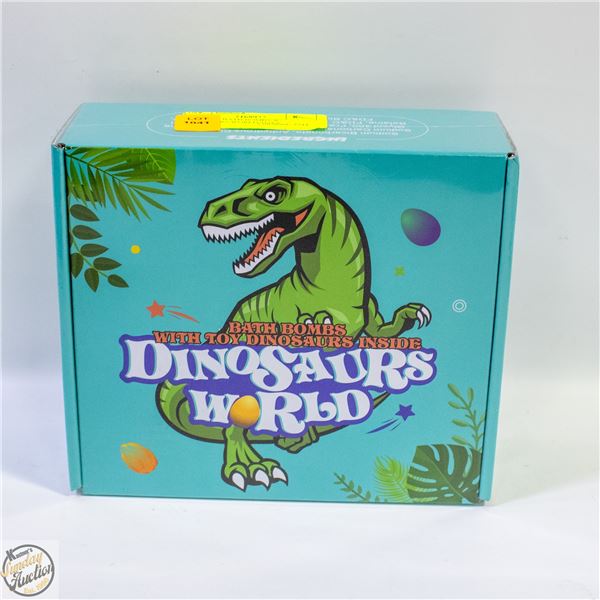 NEW 6 PC BATH BOMBS W/ DINOSAURS WORLD TOYS