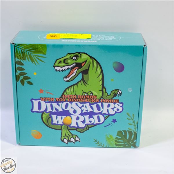 NEW 6 PC BATH BOMBS W/ DINOSAURS WORLD TOYS