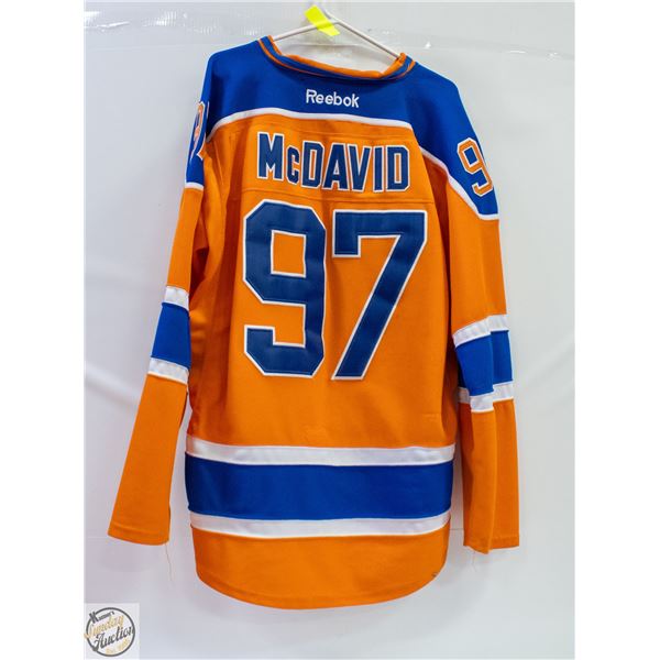 MCDAVID #97 OILERS NHL JERSEY ORANGE BLUE