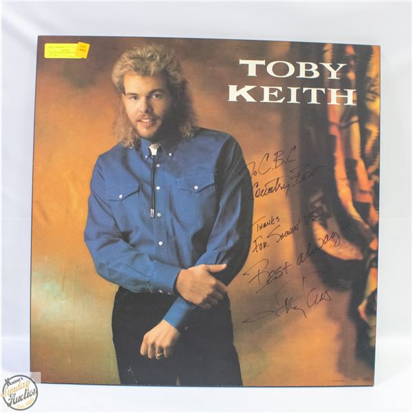 TOBY KEITH INSCRIBED & SIGNED PICTURE- 24" X 24"