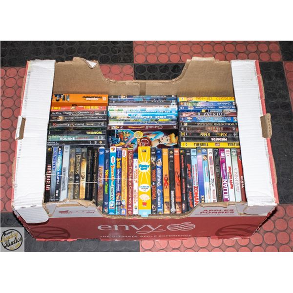 FLAT OF DVDS LARGE ASSORTMENT