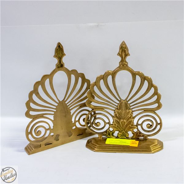 CREATIVE LIGHT LUXURY BRASS BOOKENDS RETRO