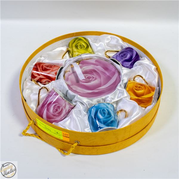 12PC ROUND BOXED SMALL TEA CUPS + SAUCERS SET