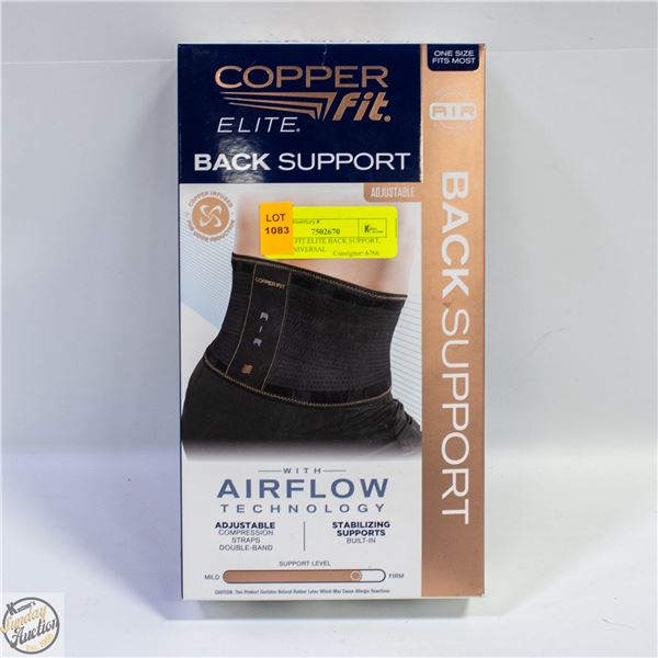 COPPER FIT ELITE BACK SUPPORT, FIRM, UNIVERSAL