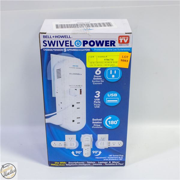 NEW SWIVEL POWER BAR AS SEEN ON TV BELL+ HOWARD