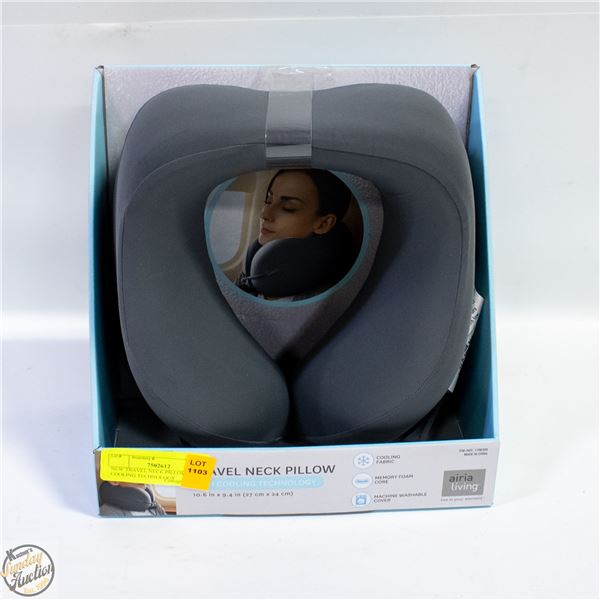 NEW TRAVEL NECK PILLOW W/ COOLING TECHNOLOGY