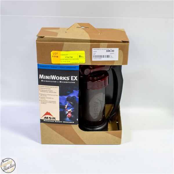 NEW MINIWORKS EX WATER MICROFILTER MSR