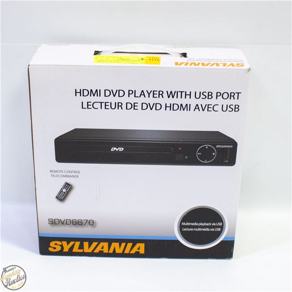 NEW SYLVANIA HDMI DVD PLAYER WITH USB PORT