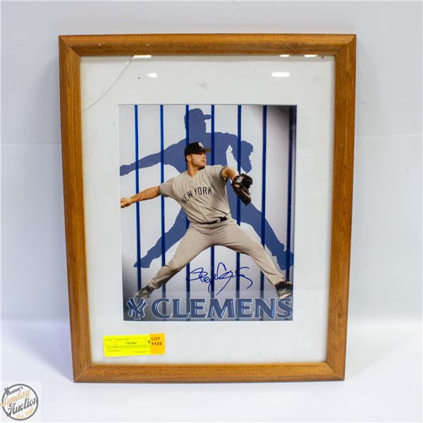 FRAMED AUTOGRAPHED NO COA CLEMENS