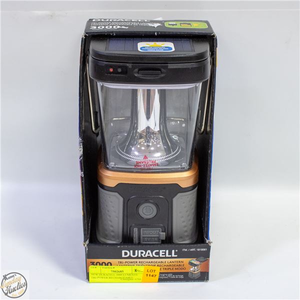 NEW DURACELL 3000 LUMENTS TRI-POWER RECHARGEABLE