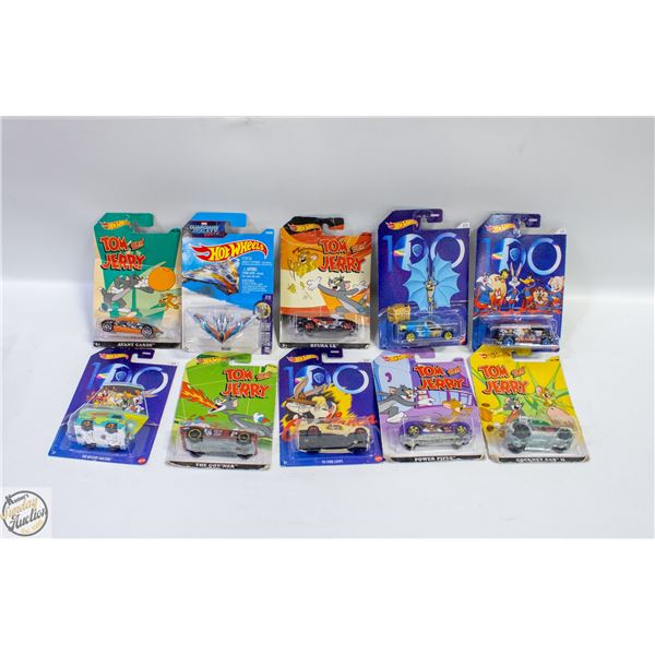 LOT OF 10 MOVIE THEMED HOT WHEELS