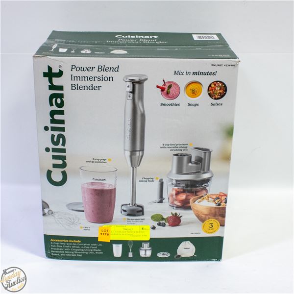 NEW CUISINART POWER BLEND IMMERSION BLENDER