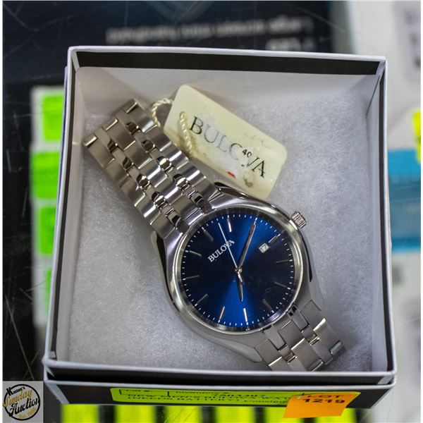 NEW MEN’S BULOVA WATCH (NEEDS BATTERY)