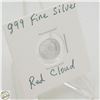 Image 1 : #3989-.999 FINE SILVER TOKEN WITH RED