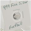Image 1 : #3987-.999 FINE SILVER TOKEN WITH FOOTBALL