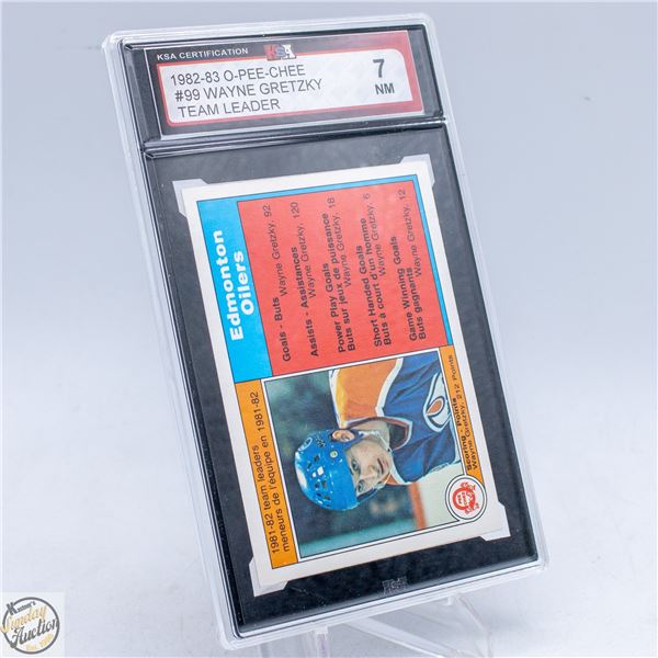 1982 – 83 OPC #99 WAYNE GRETZKY CARD –GRADED KSA