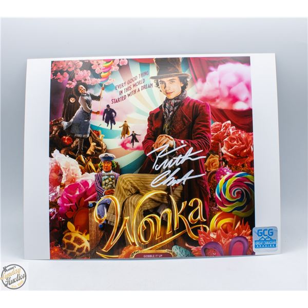 SIGNED TIMOTHEE CHALAMET - WILLY WONKA - WITH COA