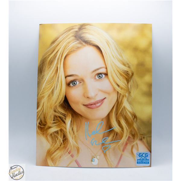 SIGNED HEATHER GRAHAM PHOTO WITH COIA