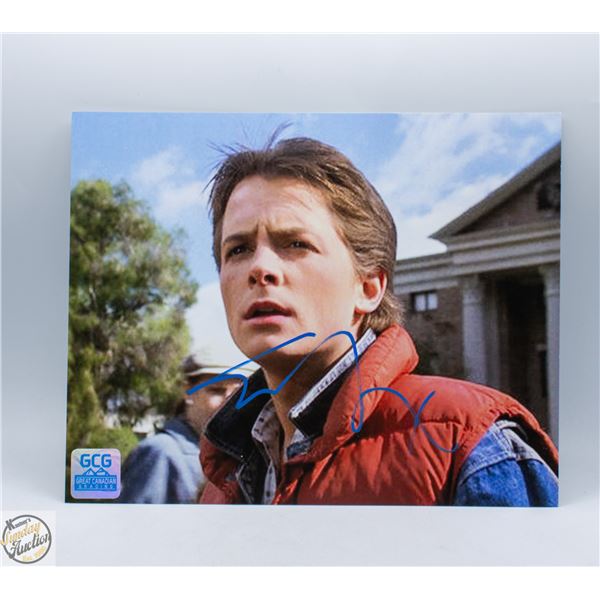 SIGNED MICHAEL J FOX -BACK TO THE FUTURE - W. COA