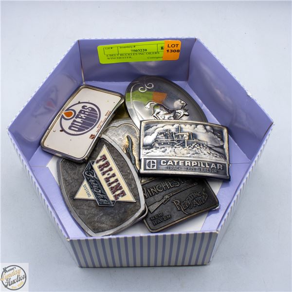 6 BELT BUCKLES INC OILERS WINCHESTER,