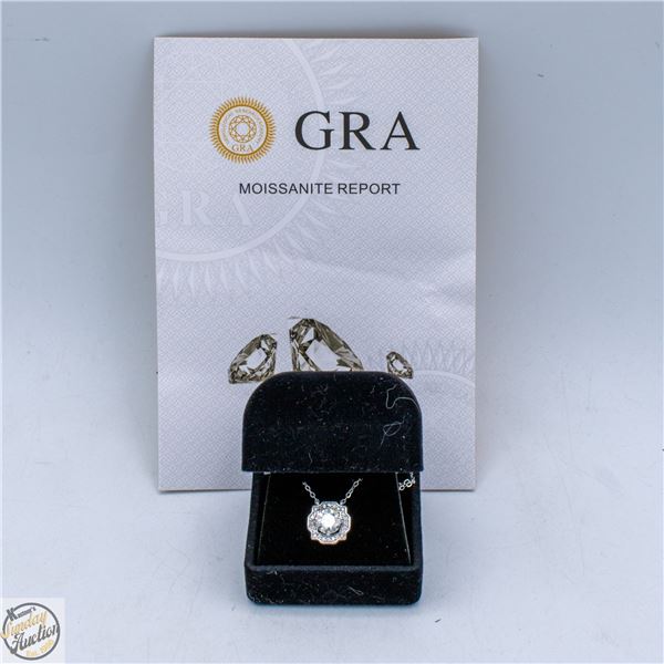 1.00 CT GRA CERTIFIED MOISSANITE NECKLACE