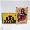 Image 1 : (2) BRAND NEW METAL WALL SIGNS 8" X 12" EACH