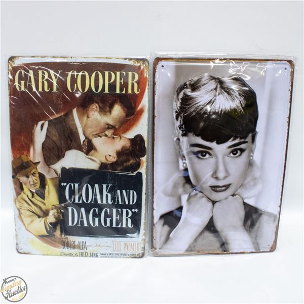 2 BRAND NEW AUDREY HEPBURN + GARY