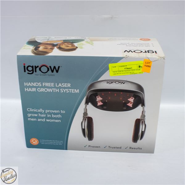 NEW IGROW HANDS FREE HAIR GROWTH SYSTEM WITH