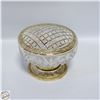 Image 1 : ROSE BOWL - CRYSTAL AND SILVER PLATE