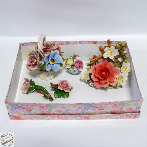 LOT OF VARIOUS STYLE CAPODIMONTE STYLE FIGURINES