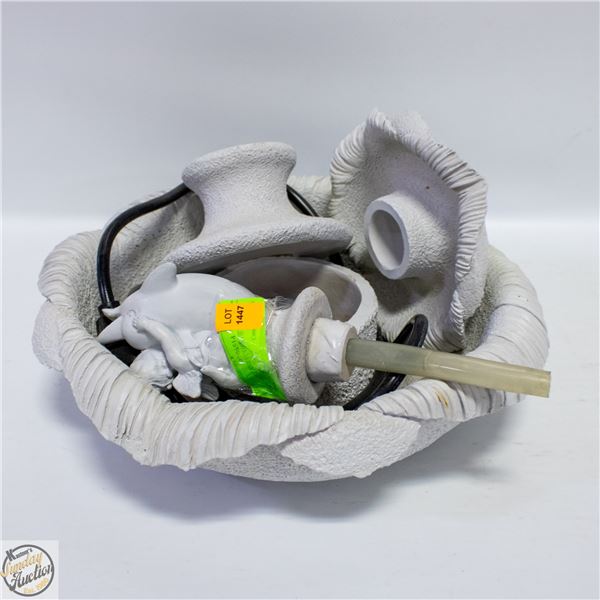 DOLHPIN AND CHERUB PLUG IN FOUNTAIN