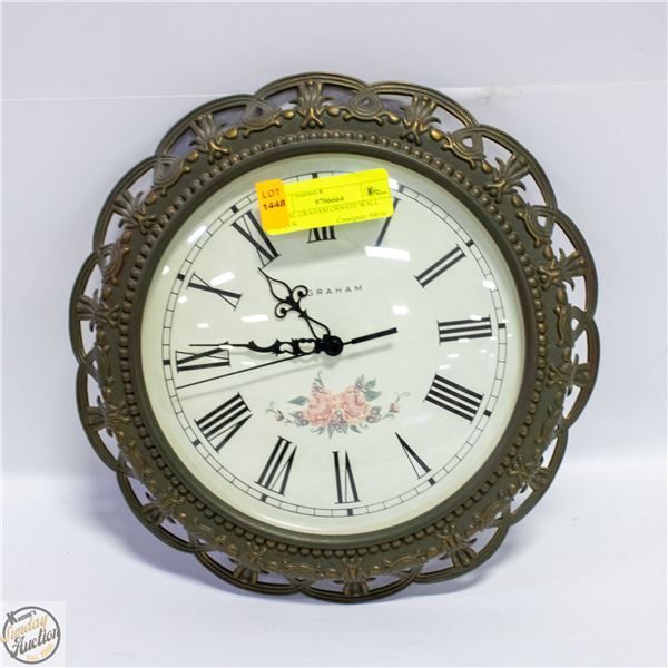 METAL GRAHAM ORNATE WALL CLOCK