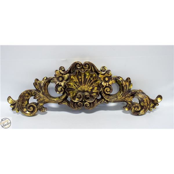 GOLD LEAF HAND CARVED OVER THE DOOR DECOR