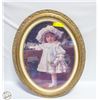 Image 1 : ORNATE FRAMED PRINT "GIRL IN WHITE DRESS" VICTOR