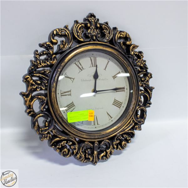 EDINBURG CLOCK WORKS CO ORNATE CLOCK