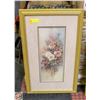 Image 1 : FRAMED FLORAL NUMBERED PRINT BY LENA LIU
