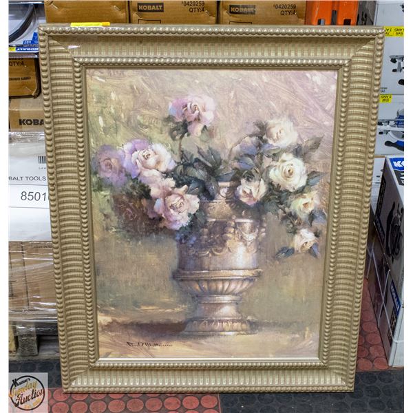 FRAMED PAUL MATHENIA CLASSIC ROSES PRINT 29"X23"